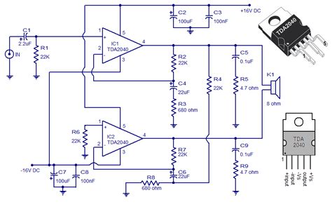 Wiring Schematic Diagram Watt Audio Amplifier Using TDA