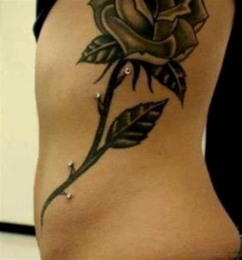 47 Brilliant Rose Tattoos Designs On Rib