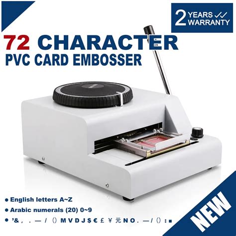 Embossing Machine 72 Character Manual Embosser Pvc Card Stamping