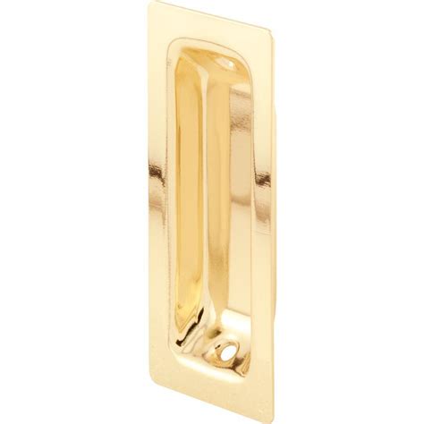 Prime Line Closet Door Pull Handle Oblong Brass Plated N 6826 The