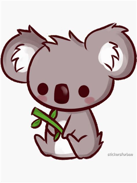 Cute Koala Sticker Sticker For Sale By Stickersforbae Redbubble