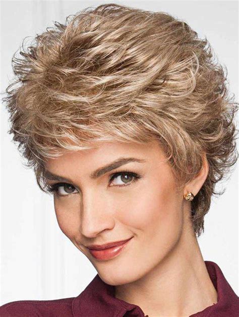 [46 off] short side bang layered slightly curly synthetic wig rosegal