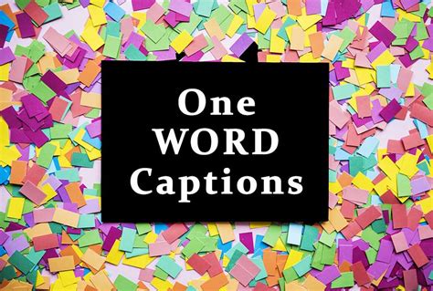 One Word Captions for Photos - One Word Quotes – AnyCaption