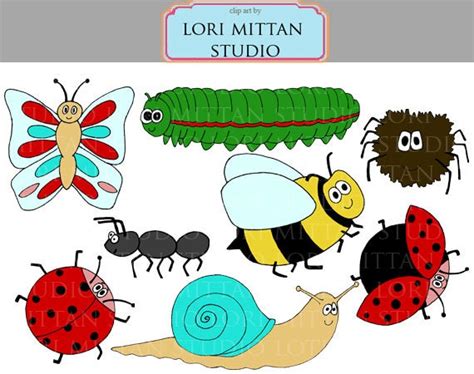 Items Similar To Cute Bug Clip Art Digital Files Clipart Of Lady Bug