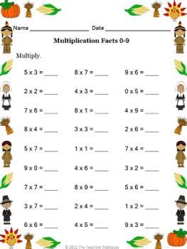 Grade 4 answer key pdf, edit online. Thanksgiving Multiplication | Multiplication, Math ...