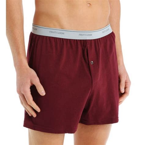 Fruit Of The Loom Mens Knit Boxer Shorts 3 Pack