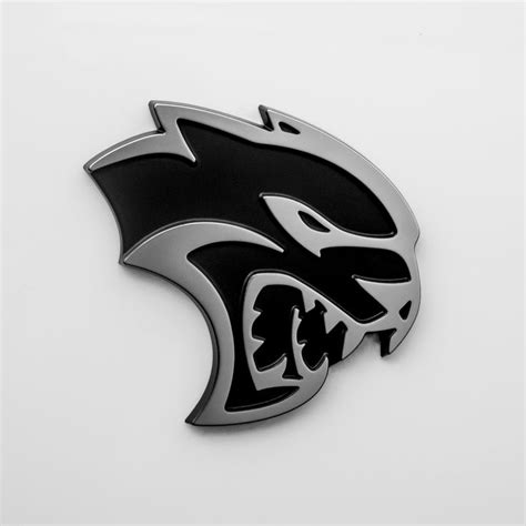 Hellcat logo on the side of the Bagged Dodge Challenger Hellcat | Car
