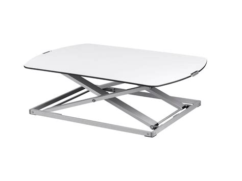 Ultra Slim Sit Stand Table Desk Converter Aluminum Easy
