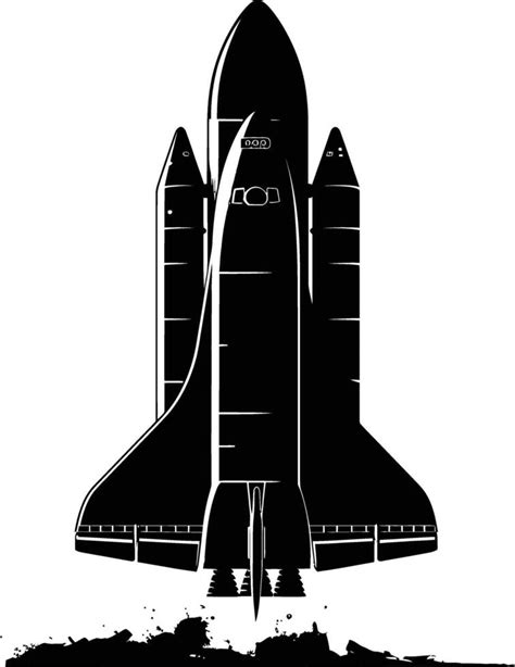 Ai Generated Silhouette Rocket Full Body Black Color Only 37458578