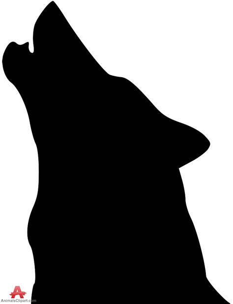 Wolf With Head Up Howling Silhouette Free Clipart Design Download