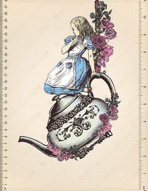 Commercial Use Alice In Wonderland Colour Digital Clip Art Graphics