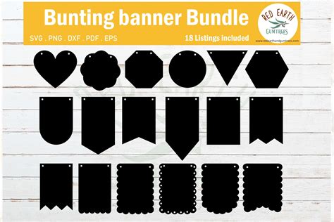 Banner Bunting Template For Birthday Party Svgpngdxfpdf 463973