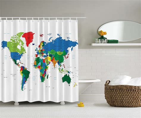 Get the lowest price on your favorite brands at poshmark. Memory Home World Map Shower Curtain Novelty Modern Home ...