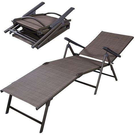 These aluminum chaise lounges for outdoors are very easy to transport because they are so light and fold up to a small size. Pool Chaise Lounge Chair Recliner Outdoor Patio Furniture ...