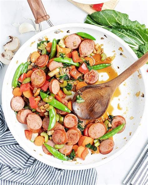 1 pack of kielbasa sausage 1 head of green cabbage 1 white onion vegetable oil salt pepper. This polska kielbasa stir fry is packed with vegetables ...