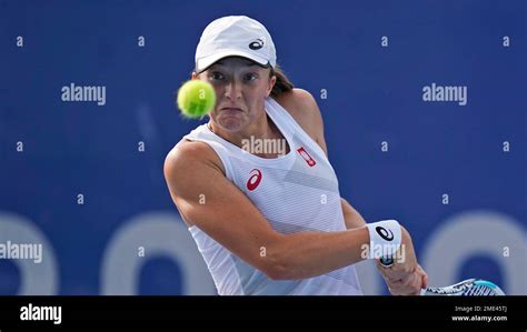 Iga Swiatek Of Poland Plays Paula Badosa Of Spain During The Second Round Of The Tennis