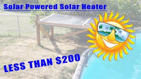Solar Powered Solar Heater Above Ground Pool Diy Youtube