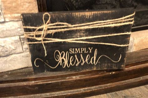 Rustic Simply Blessed Sign Farmhouse Wall Decor Simply Etsy