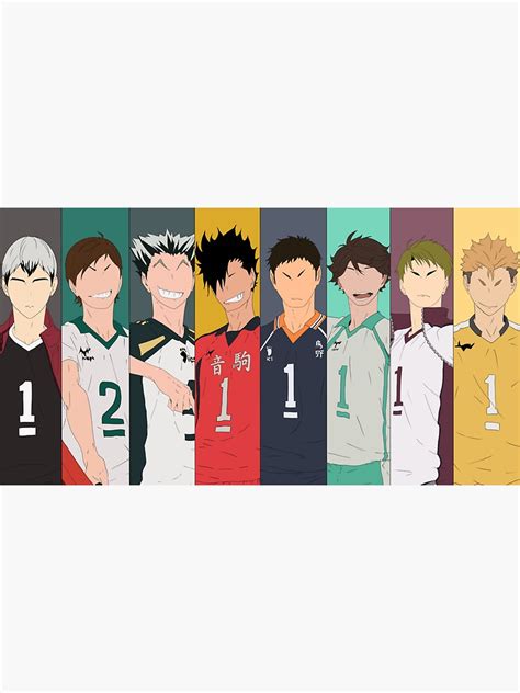 Haikyuu Captains Painting Sticker For Sale By Bceio Redbubble