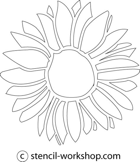 Sunflower Flower Stencils Printable