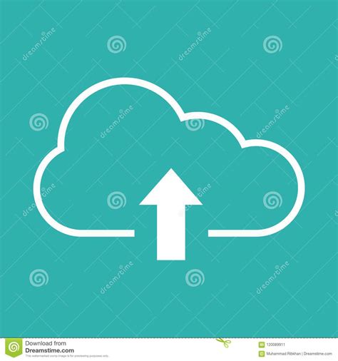 Upload Icon With Cloud And Arrow Stock Illustration Illustration Of