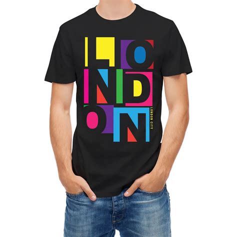T Shirt London Typography Cotton Cool Design 3d Tee Shirts New Fashion T Shirt Graphic Letter O