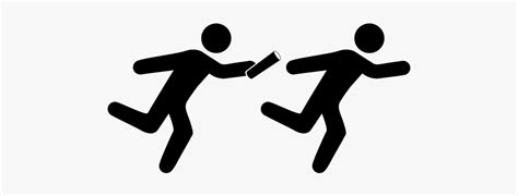 Relay Race Rubber Stamp Pass The Baton Icon