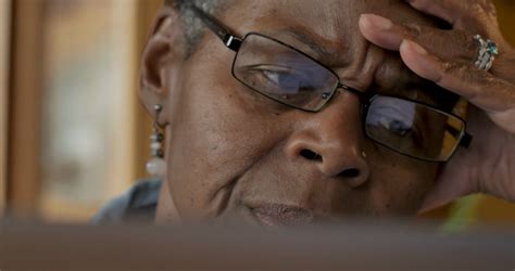 Depressed Unhappy Disgusted Frustrated Elderly Black Senior Woman In