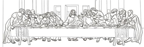 The Last Supper by Leonardo da Vinci coloring page | Free Printable