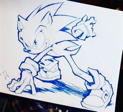Fan Art Just Wanted To Share A Quick Sonic Sketch I Made A While Ago