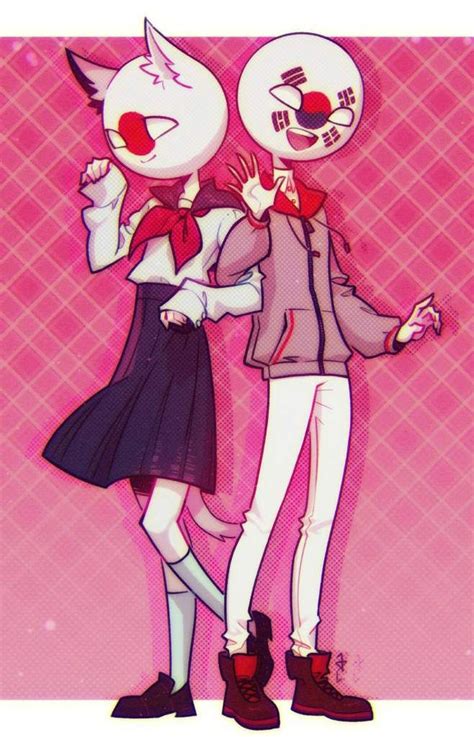 🇯🇵💠🇰🇷 | ~=🇷🇺Countryhumans🇺🇸=~ Amino | Country art, Human art, Ball drawing