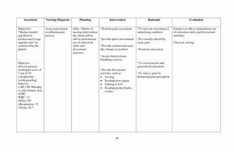Examples Of Nursing Care Plans Example Document Template
