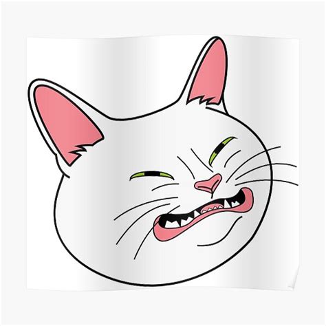 Kot Cat Meme Poster For Sale By Theredcat Redbubble