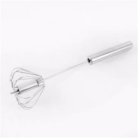 Stainless Steel Semi Automatic Manual Press Whisk Rotary Egg Beater