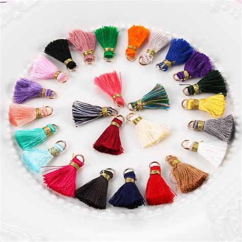 10pcslot 2cm Mini Silky Tassels Colorful Small Tassel For Jewelry Making Sewing Supplies Home