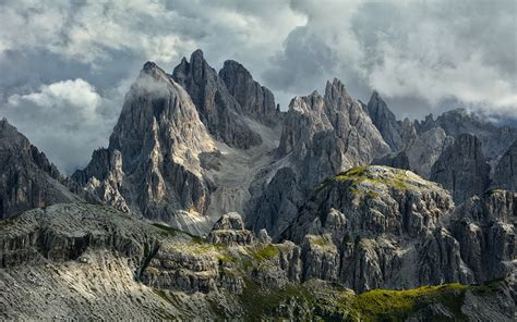 Nature Landscape Dolomites Mountains Italy Clouds Summer Alps