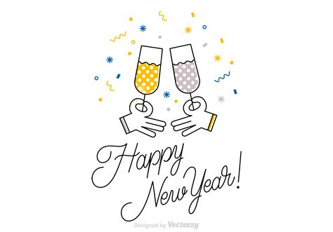 Free Happy New Year Vector Card Download Free Vector Art Stock