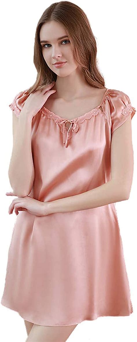 Sleepwear Forever Angel Womens 100 Pure Silk Dress Nightgown Amazon