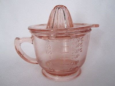 Pink Depression Glass Cup Measuring Cup With Juicer Antique Price