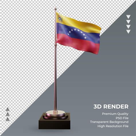 Premium Psd 3d Flag Venezuela Rendering Front View