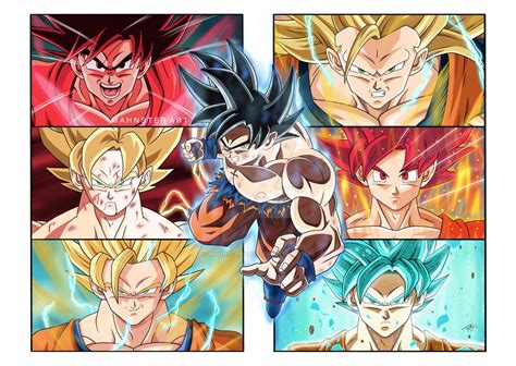 Evolution Of Goku By Mahnsterart On Deviantart