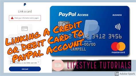 I opened a paypal account and added a debit card to verify it. Linking A Credit or Debit Card To PayPal Account - YouTube