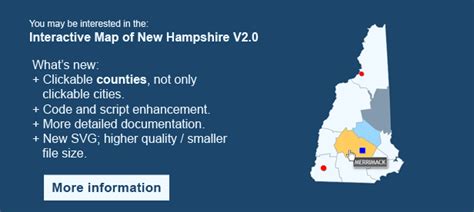 Interactive Map Of New Hampshire By Clickmaps Codecanyon