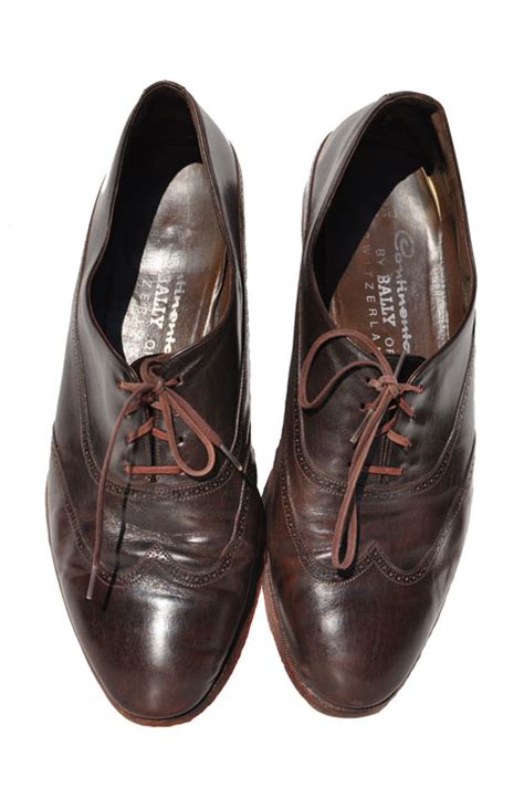 Goodbye Heart Vintage Bally Of Switzerland Vintage Leather Shoes Size 10