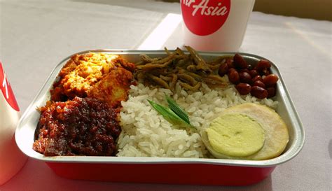 Nasi lemak, a spicy coconut rice, is the national dish of malaysia, where it is eaten for breakfast. With AirAsia hot meals, passengers get variety of inflight ...
