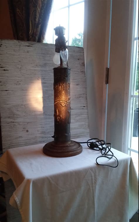 Vintage Ww1 Trench Art Lamp From A Howitzer Shell This Lamp Etsy