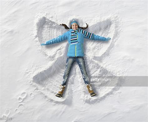 Snow Angel Fun High Res Stock Photo Getty Images