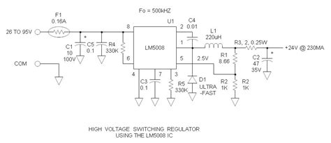24v High Voltage Switching Regulator With Lm5008