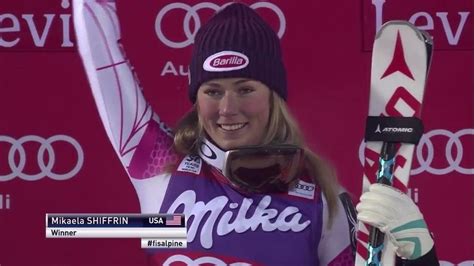 After finishing in third place in a world cup race in killington, vt., shiffrin speaks to the media. Mikaela Shiffrin Reacts to Her Ninth Straight World Cup ...
