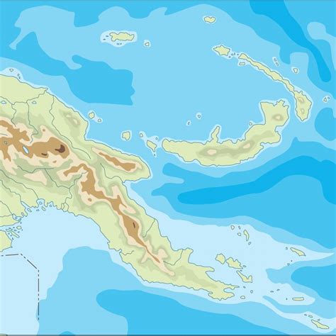 Papua New Guinea Illustrator Map A City Map Illustrator EPS Vector Maps
